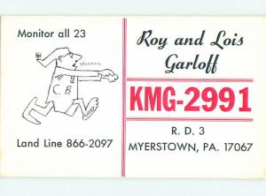 comic - QSL CB HAM RADIO CARD Myerstown Pennsylvania PA t9174@