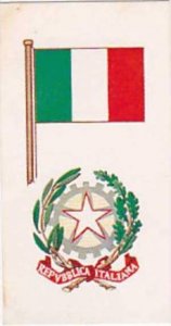 Brooke Bond Tea Vintage Trade Card Flags &  Emblkems Of The World No 39 Italy