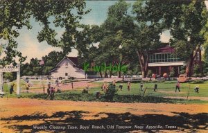 Postcard Weekly Cleanup Time Boys' Ranch Old Tascosa Amarillo Texas TX