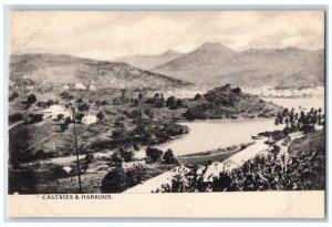 c1905 General View Castries & Harbour Saint Lucia Unposted Antique Postcard