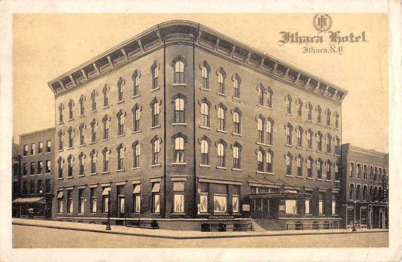 Ithaca New York Hotel Street View Antique Postcard K95587