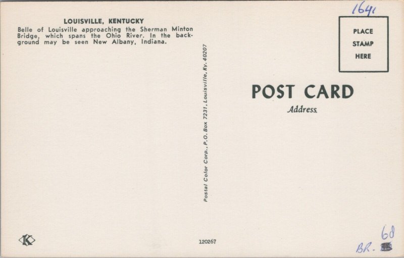 USA Louisville Kentucky Chrome Postcard 09.81