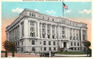 Vintage Postcard 1920's View of The Municipal Building Washington D. C.