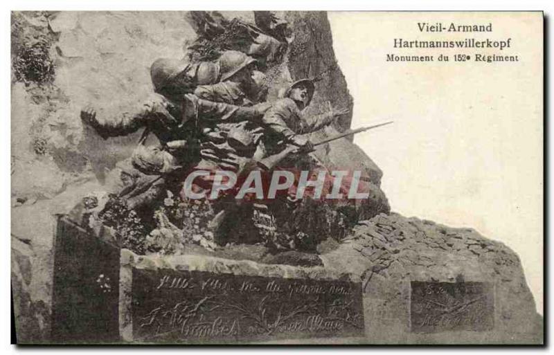 Old Postcard Old Armand Monument 152nd Regiment Army