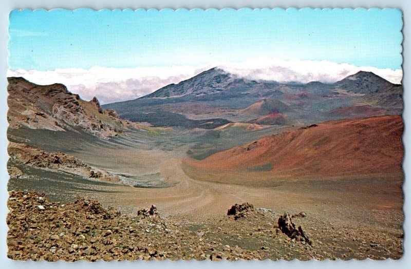 National Park Hawaii HI Postcard Haleakala Crater Mountain Summit c1979 Vintage