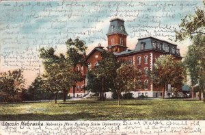 Postcard Lincoln Nebraska Main Bldg State University