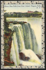 Horseshoe Falls from Goat Island Niagara Falls New York Unused c1910s