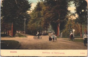 Netherlands Baarn Stations en Kettingweg Vintage Postcard 09.17