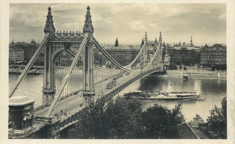 Postkarte Budapest Pont Elisabeth