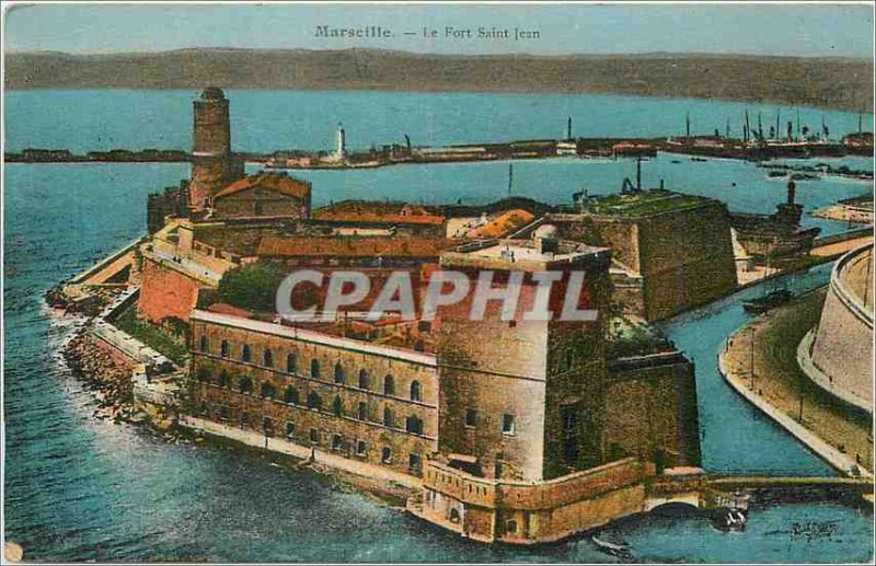 Old Postcard Marseille Fort Saint John October 11, 1939