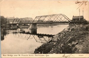 Postcard QC Sherbrooke New Bridge over St. Francis River ~1905 M64