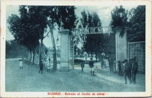 Argentina Rosario Entrada al Jardin de Ninos Vintage Postcard C074