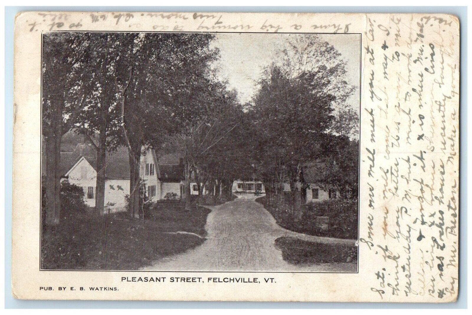 1906 Scenic View Pleasant Street Trees Road Felchville Vermont Vintage