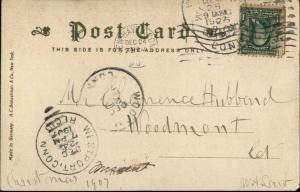 Rowayton CT Main St. 1907 Used Postcard