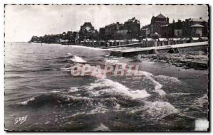 Old Postcard St. Aubin on sea Beach and villas