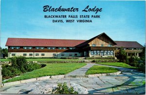 Postcard WV Davis Blackwater Lodge exterior front