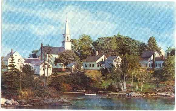 Old Mill Cove, East Boothbay, Maine, ME, 1965 Chrome