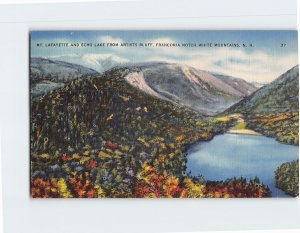 Postcard Mt. Lafayette And Echo Lake From Artists Bluff, Franconia Notch, NH