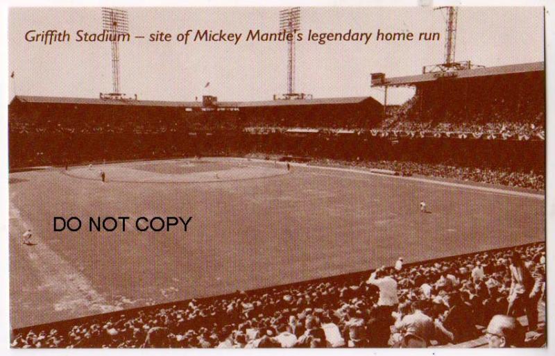 Postcard View of Griffith Stadium, Home of Washington Senators, DC