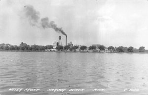 Harbor Beach Michigan Waterfront Scenic View Real Photo Vintage Postcard AA72772