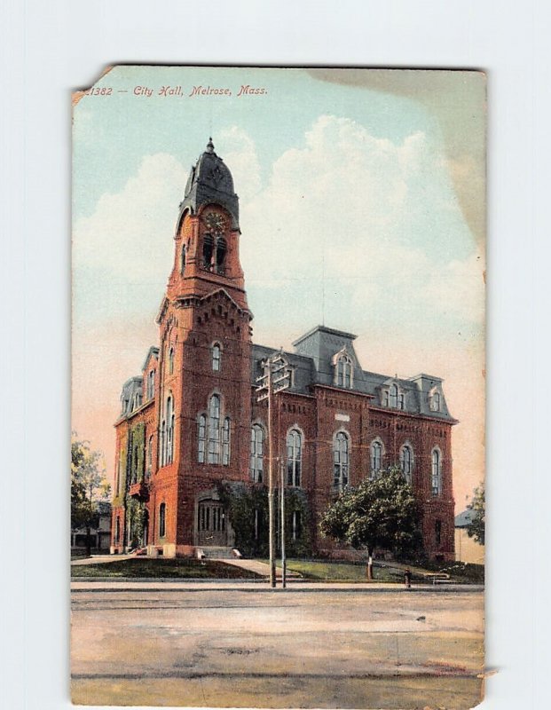 Postcard City Hall, Melrose, Massachusetts
