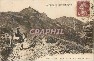 Old Postcard Le Mont Dore Auvergne Picturesque On the Way Sancy Donkey Donkey