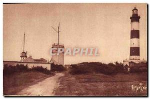 Old Postcard L & # 39Ile d & # 39Oleron Semaphore Lighthouse Chassiron and tu...