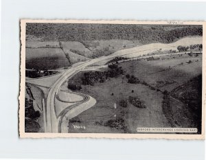 Postcard Bedford Interchange Looking East Pennsylvania Turnpike Pennsylvania USA