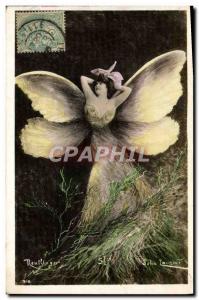 Old Postcard Butterfly Woman John Lawrence