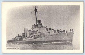 Postcard USS Gearing DD 710 US Navy Battleship Warship c1920's Vintage Antique