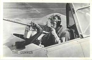The Gunner in Airplane Real Photo