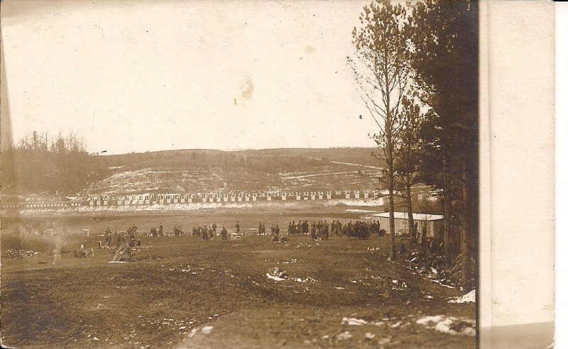 RPPC WWI Era Shooting Range, Target Range 1910-30 AZO, Gun Club ?