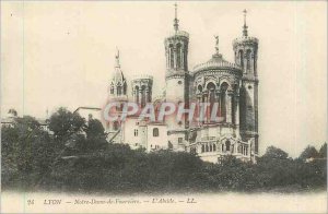 Old Postcard Lyon Notre Dame de Fourviere The Apse