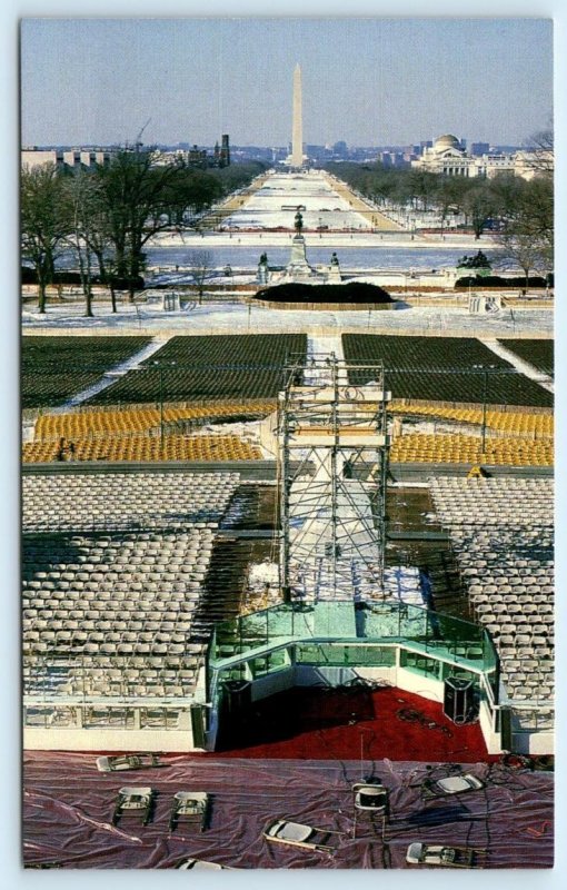 WASHINGTON D.C. ~ 1985 Inauguration RONALD REAGAN Parade Cancelled Cold Postcard