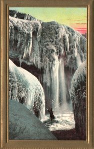 Vintage Postcard 1910's The Cave of the Winds in Winter Niagara Falls New York