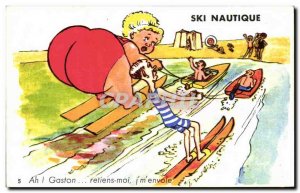 Humor - Illustration - Water Skiing - Water Skiing - beach - beach - swimming...