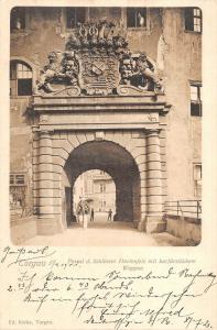 BG19569 torgau portal d schlosses hartenfels mit wappen germany