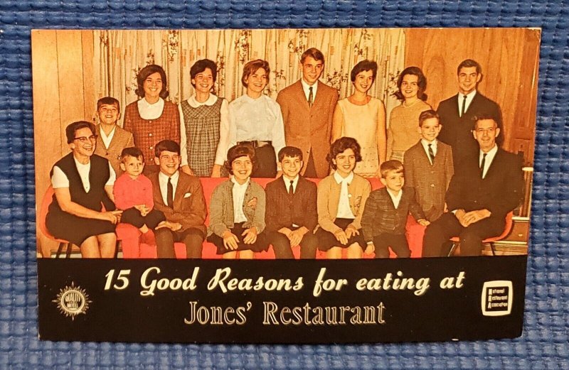 Vintage Jones Kentucky Home Restaurant Bardstown, KY 15 Good Reasons Postcard