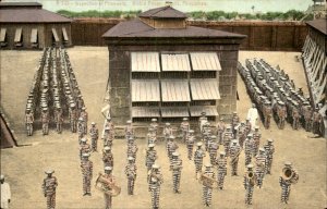 Manilla Philippines Bilibid Prison Inspection Band c1900-20s Vintage Postcard