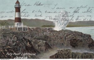 Folly Point LIGHTHOUSE , Jamaica , 1906