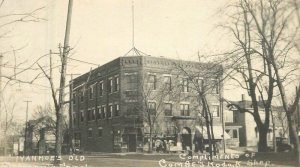 C-1910 Ivanhoe Masonic Temple Combe's Kodak RPPC Photo Postcard 22-7575