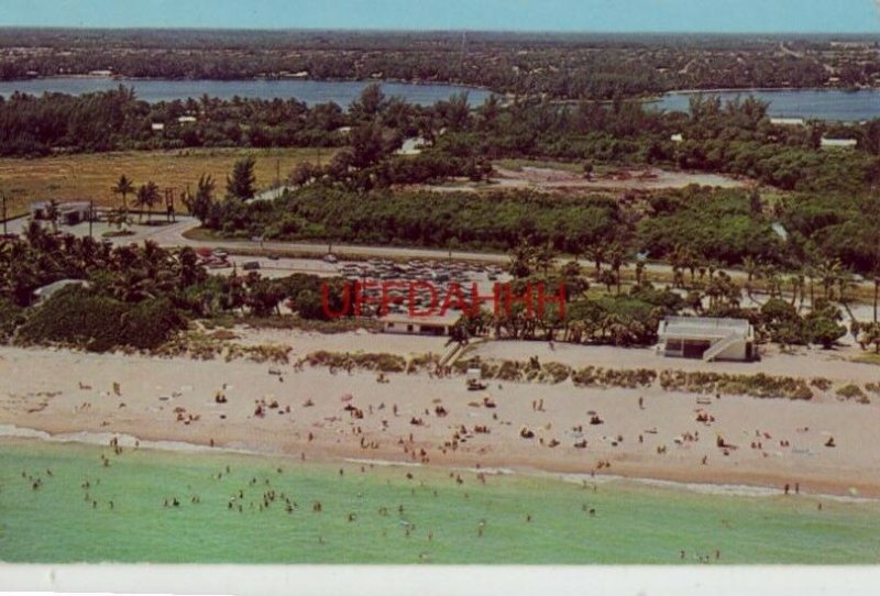 1963 AERIAL VIEW OF LANTANA BEACH, FL