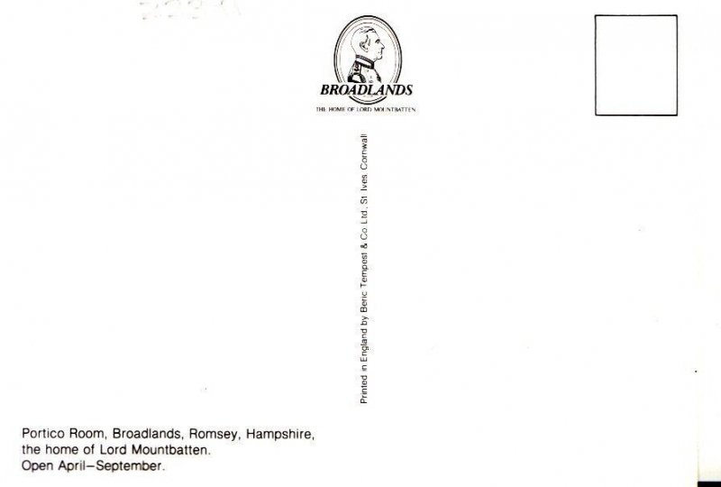 Hampshire Postcard - Portico Room - Broadlands - Romsey - Southampton  ZZ391