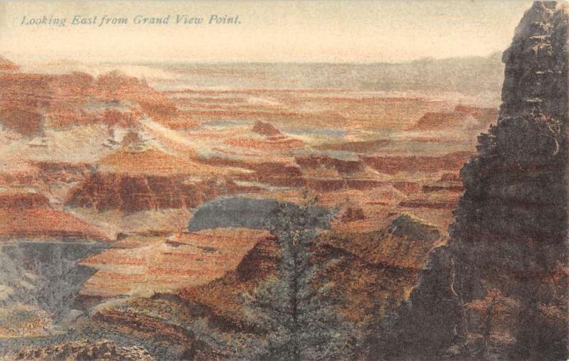 Grand Canyon Arizona Looking East From Grand View Antique Postcard K19686