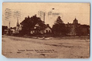 Independence Iowa Postcard Corner Second Second Exterior c1910 Vintage Antique