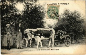 CPA l'Auvergne Pittoresque - Un Attelage rustique (72930)