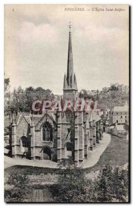 Old Postcard Fougeres The Saint Sulpice Church