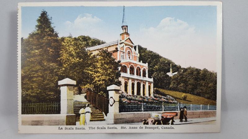 Vintage Postcard The Scala Santa  Ste. Anne de Beaupre, Canada