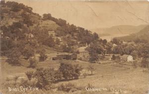 E73/ Clarington Ohio RPPC Postcard Monroe County 1910 Birdseye View Homes 8