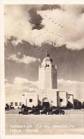 Texas Randolph Field Formation Flying Real Photo RPPC